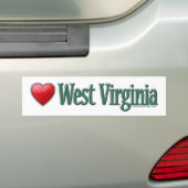 Love West Virginia Bumpersticker (Op auto)