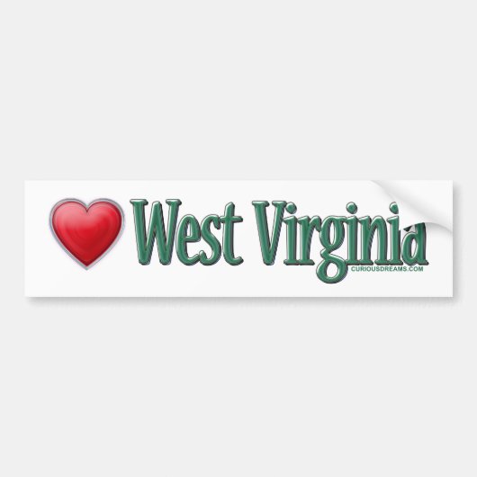 Love West Virginia Bumpersticker (Voorkant)