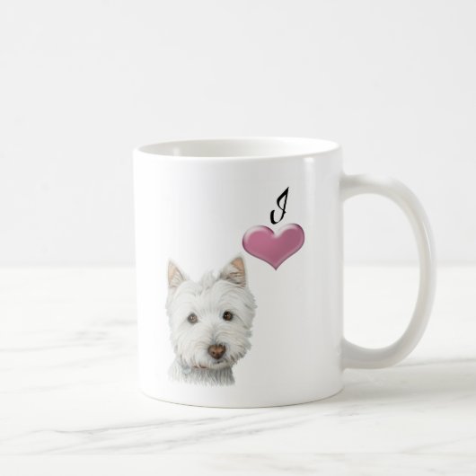 Love Westie Dog Art Mok (Rechts)