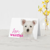 Love Westies Blank Note Kaart (Gele Bloem)