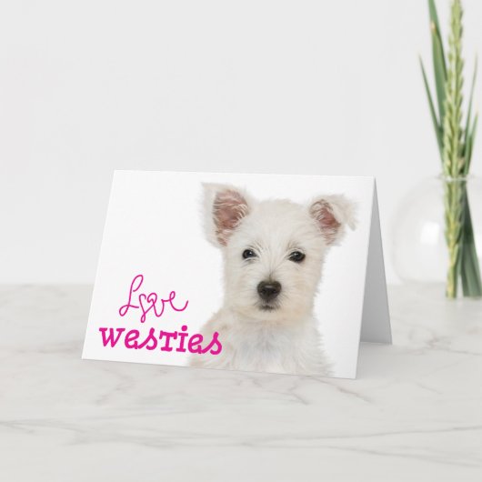 Love Westies Blank Note Kaart (Voorkant)