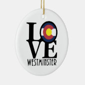 LOVE Westminster Colorado Keramisch Ornament (Rechts)