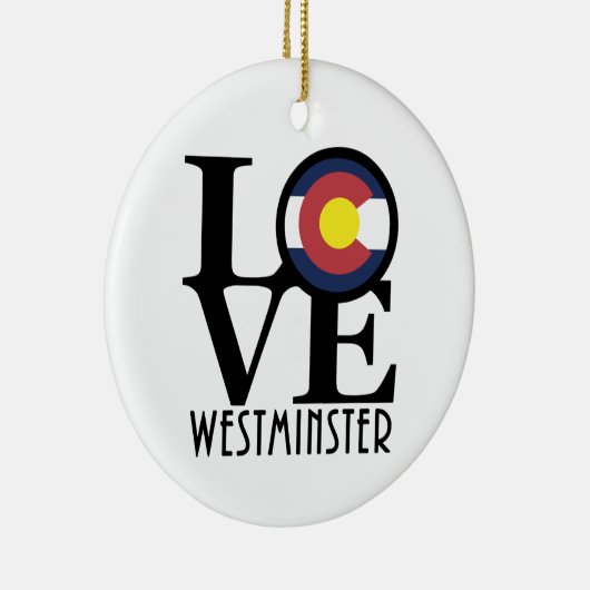 LOVE Westminster Colorado Keramisch Ornament (Rechts)