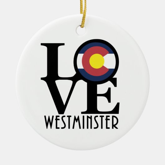 LOVE Westminster Colorado Keramisch Ornament (Voorkant)