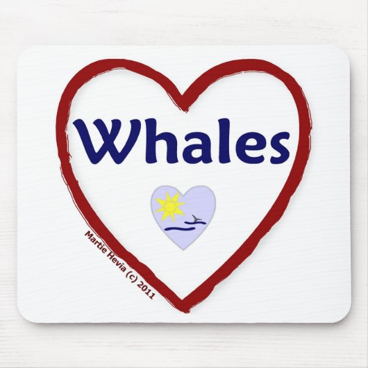 Love Whales Muismat (Voorkant)