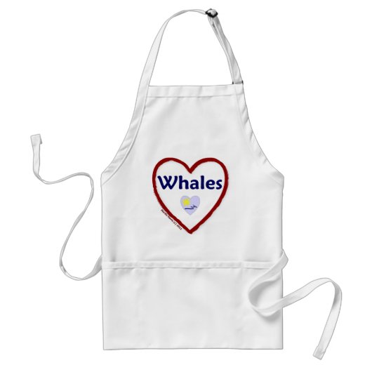 Love Whales Standaard Schort (Voorkant)