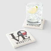 LOVE Wharton Texas Stenen Onderzetter (Zijkant)