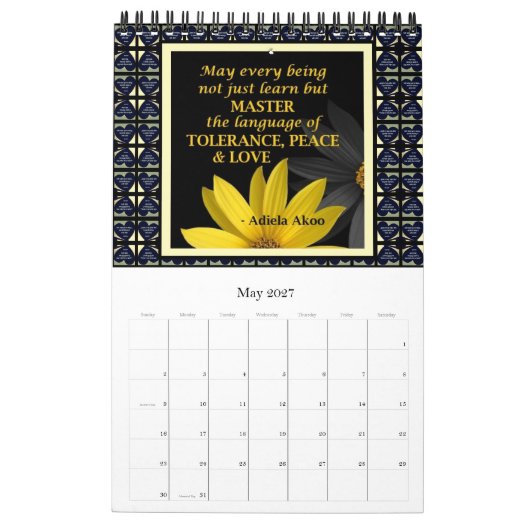 LOVE What I're Doing Calendar van Dichteres Adiela Kalender (Mei 2027)