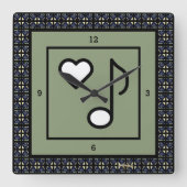 LOVE What You're Doing Clock van Adiela Akoo Vierkante Klok (Voorkant)