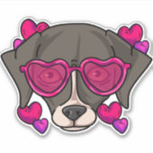 Love Whippet Sticker (Voorkant)