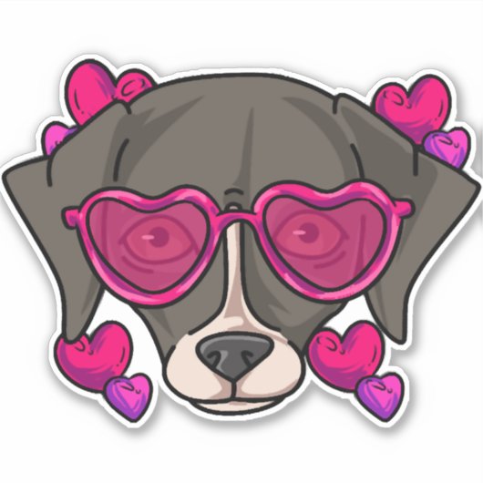 Love Whippet Sticker (Voorkant)