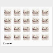 Love White Bichon Frise Puppy Dog Stickers (Vel)