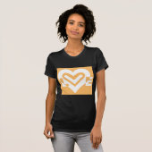 Love White en Oranje T-shirt (Voorkant volledig)