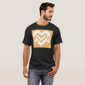 Love White en Oranje T-shirt (Voorkant volledig)