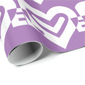 Love White en Paars Cadeaupapier (Rol Hoek)