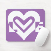 Love White en Paars Muismat (Met muis)