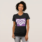 Love White en Paars T-shirt (Voorkant volledig)