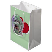 Love White Goldendole PopArt with Heart Medium Cadeauzakje (Voorkant Gekanteld)