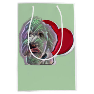 Love White Goldole PopArt with Heart Medium Cadeauzakje