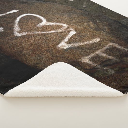 Love White Graffiti Sherpa Deken (3/4)