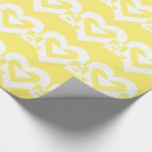 Love White on Yellow Cadeaupapier (Hoek)