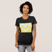 Love White on Yellow T-shirt (Voorkant volledig)