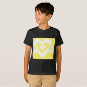 Love White on Yellow T-shirt (Voorkant volledig)