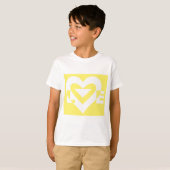 Love White on Yellow T-shirt (Voorkant volledig)