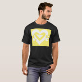 Love White on Yellow T-shirt (Voorkant volledig)