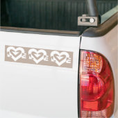 Love White op Grey Bumpersticker (Op Truck)