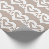 Love White op Grey Cadeaupapier (Hoek)