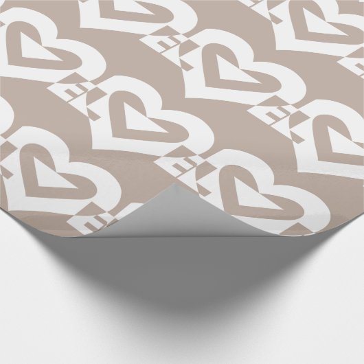 Love White op Grey Cadeaupapier (Hoek)