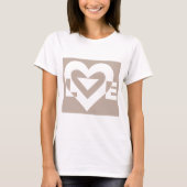 Love White op Grey T-shirt (Voorkant)
