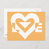 Love White op Sinaasappel Briefkaart (Voorkant / Achterkant)