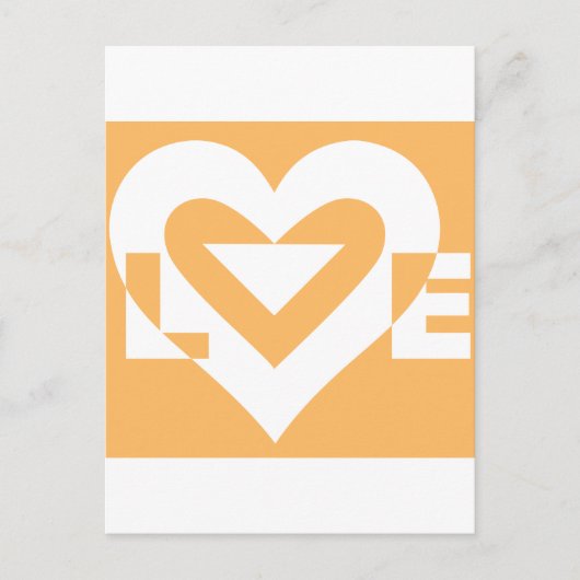 Love White op Sinaasappel Briefkaart (Voorkant)