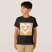 Love White op Sinaasappel T-shirt (Voorkant volledig)