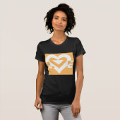 Love White op Sinaasappel T-shirt (Voorkant volledig)