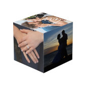 LOVE White Script Weddenschap Kubus (Achter hoekig)