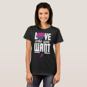 Love Who You Want Funny Bi Pride Flag Bisexual T-shirt (Voorkant volledig)