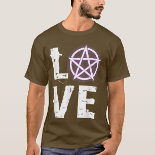 Love Wicca T with Pentagram for Wiccan Pagan Pride T-shirt