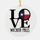 LOVE Wichita Herfsten, Texas Keramisch Ornament (Voorkant)