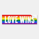LOVE WIJS homohuwelijk bumper sticker (Voorkant)