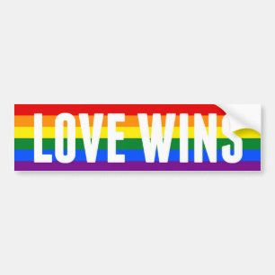 LOVE WIJS homohuwelijk bumper sticker