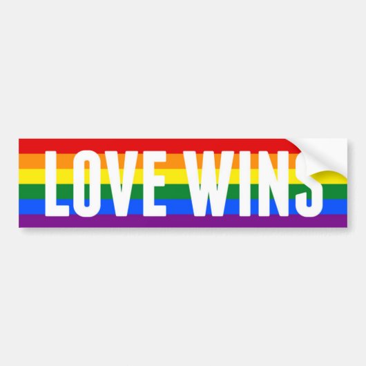 LOVE WIJS homohuwelijk bumper sticker (Voorkant)