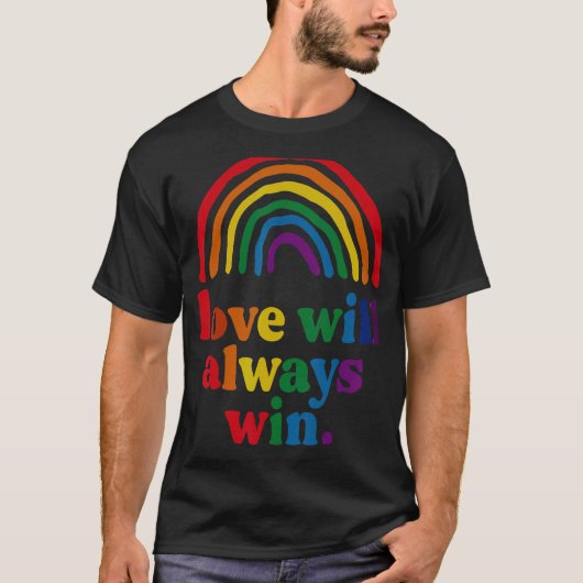 Love Will Always Win Pride Rainbow Kid Child Lgbt T-shirt (Voorkant)