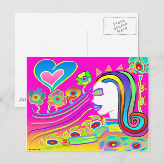 Love Will Blossom: Dream Space Briefkaart (Voorkant / Achterkant)