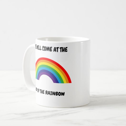 Love Will Come at the end of the Rainbow Koffiemok (Voorkant links)