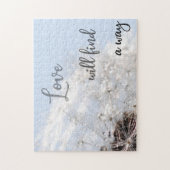 Love will find a way! Sky Blue Dandelion Seed Legpuzzel (Verticaal)