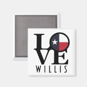 LOVE Willis Texas Magneet (Voorkant / Achterkant)