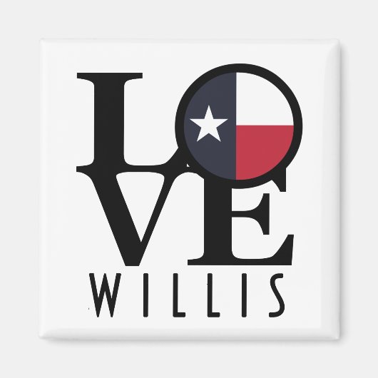 LOVE Willis Texas Magneet (Voorkant)